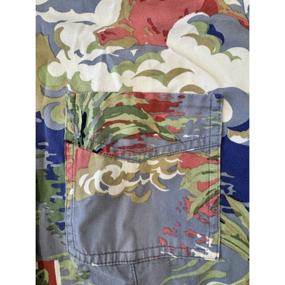 Antonette Sport Vintage Teddy Bear Beach Novelty Print Button Up Shirt Womens 14 - Picture 7 of 15